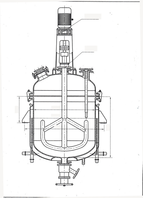 搪玻璃反應(yīng)釜結(jié)構(gòu)圖